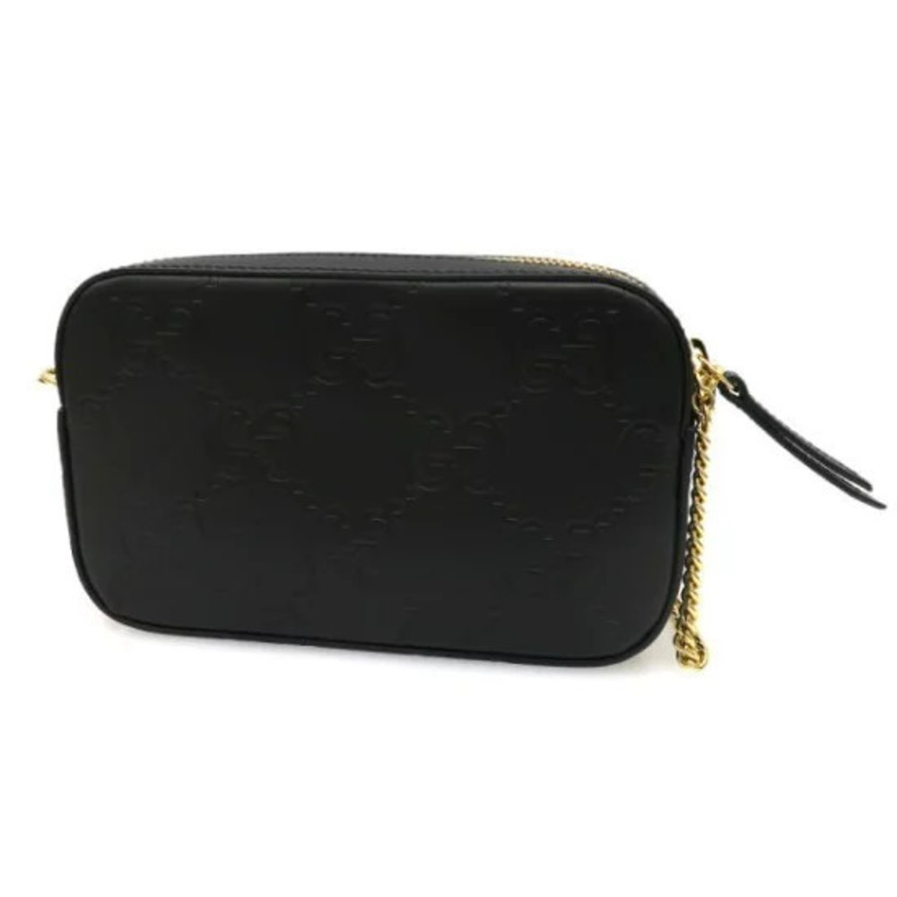 Gucci GG Bag Super Shoulder Chain Embossed Black